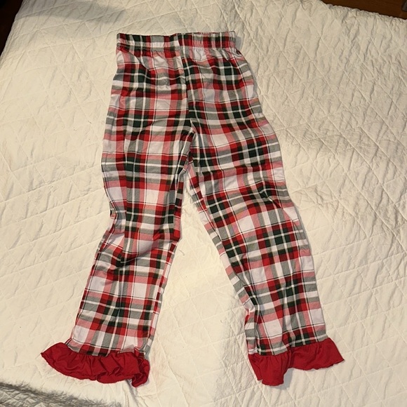 ROYAL STANDARD MANSFIELD PLAID RUFFLE SLEEP PANTS & RED TOP GIRLS M (8) - Picture 7 of 8